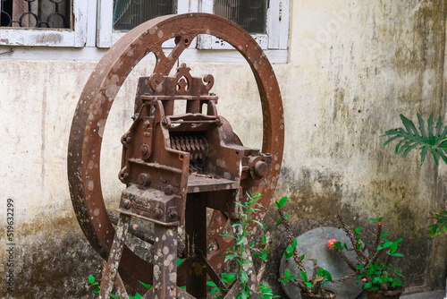 Old and rusted Hand Operated Chaff Cutter