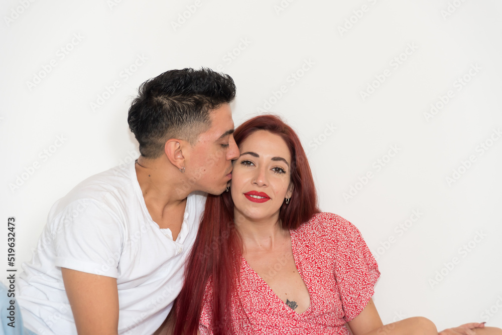 couple in love, young latin man, redhead woman, funny, smiles
couple in love, young latin man, redhead woman, funny, smiles