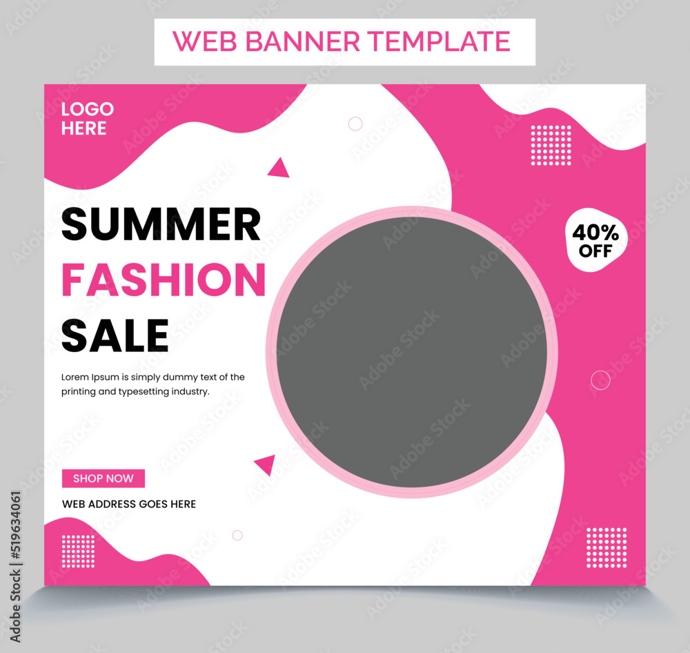 Summer special fashion sale web banner template Summer special fashion sale web banner template