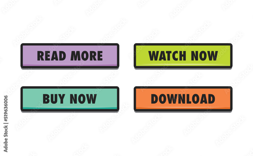 Call to action buttons collection. Download, read more, buy now signs. Call to action buttons collection. Download, read more, buy now signs.