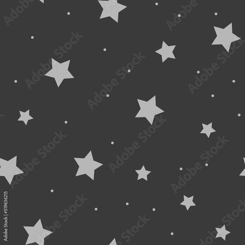 Stars seamless pattern. Background texture of starry design.
