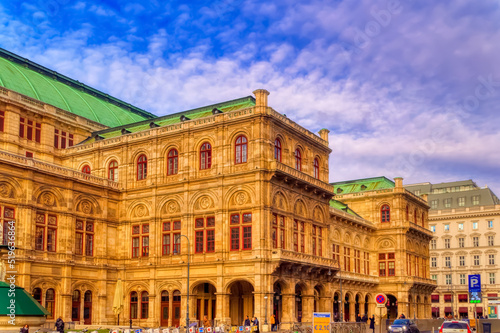Photography Detail at Vienna State Opera building in Vienna, Austria.