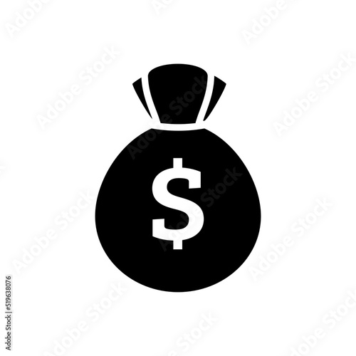 bag with dollar sign - vector icon	