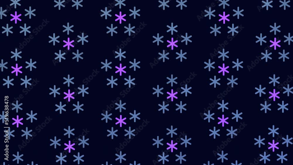 Abstract neon snowflakes pattern, motion abstract holidays, winter and futuristic style background Abstract neon snowflakes pattern, motion abstract holidays, winter and futuristic style background