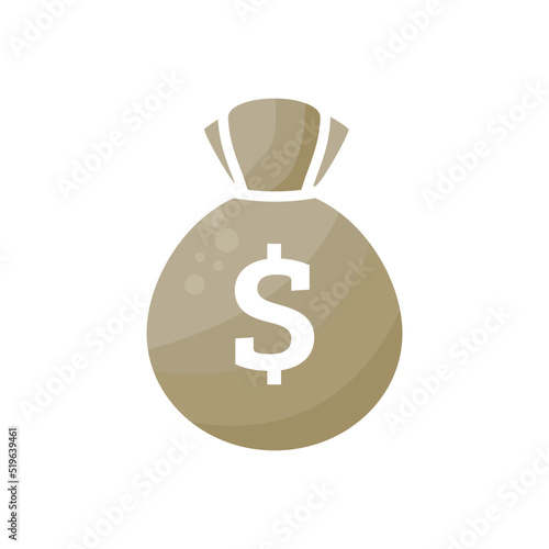 bag with dollar sign - vector icon