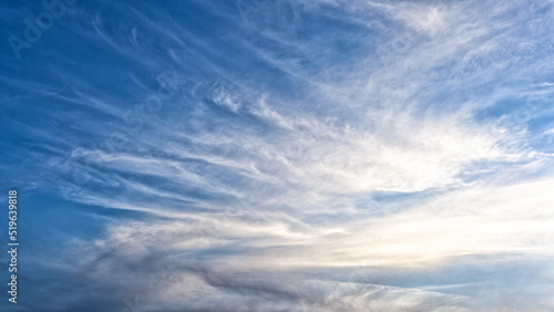 White, fluffy clouds in blue sky. Background from clouds, beautiful Hi rez Sky photo
