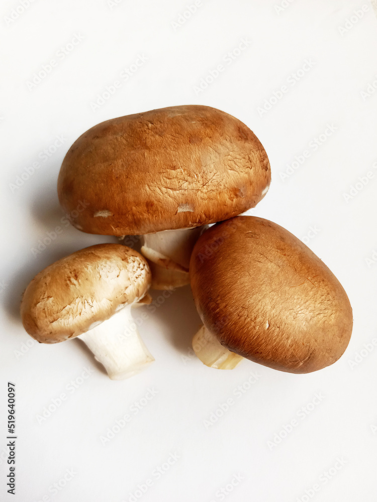 fresh mushrooms. champignons, ingredients for cooking