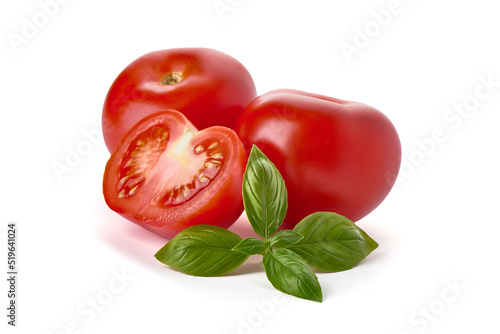 Tomatoes isolated on white background. photo