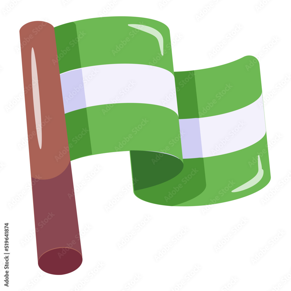 A scalable flat icon of game flag 