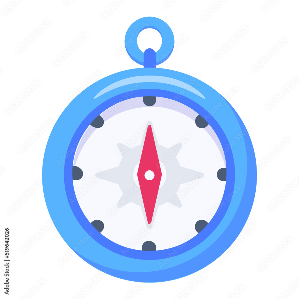 Direction indicator, flat icon of compass Direction indicator, flat icon of compass