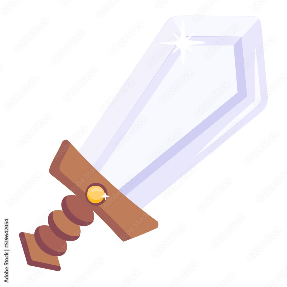 Premium flat editable icon of sword Premium flat editable icon of sword
