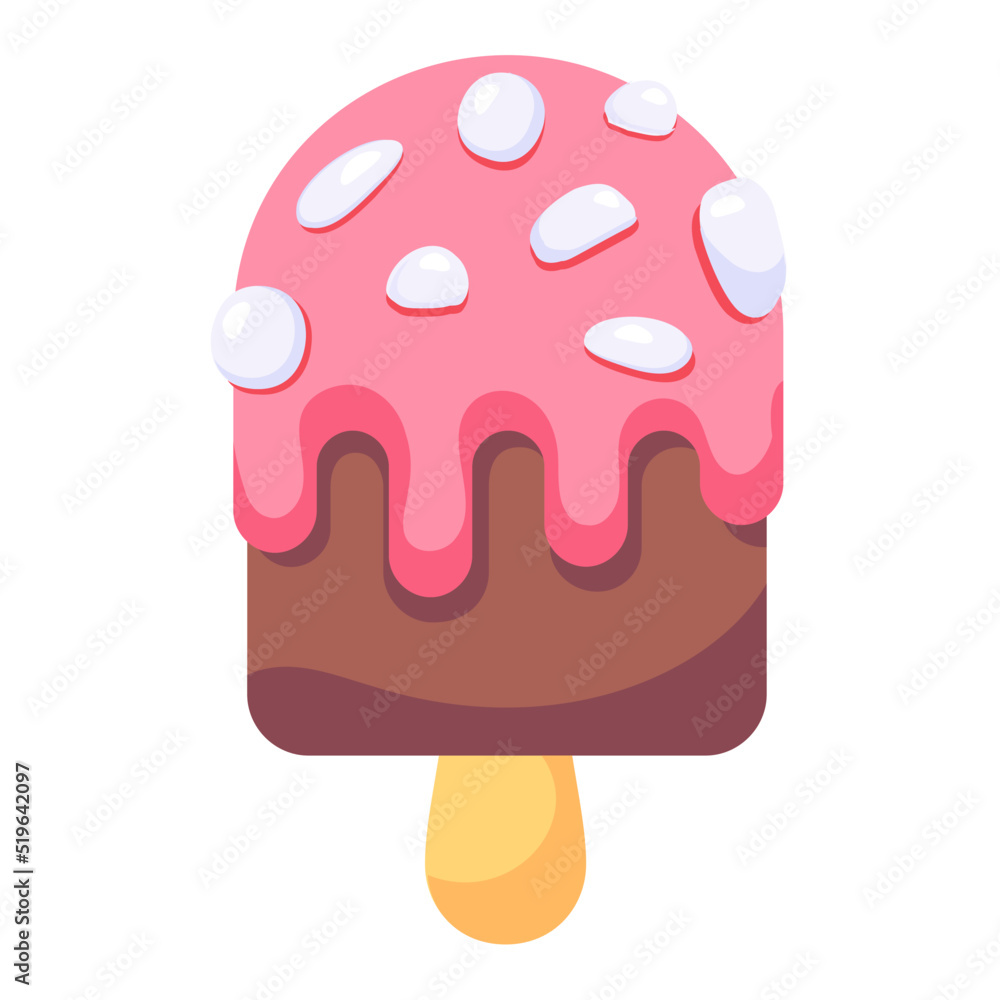 A customizable flat icon of popsicle A customizable flat icon of popsicle