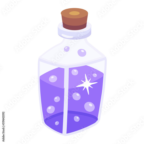 An editable flat icon of potion 