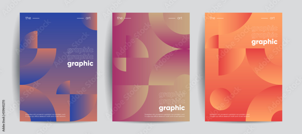 Geometric background with gradient shapes composition. Vector illustration.