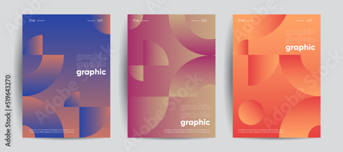 Geometric background with gradient shapes composition. Vector illustration.