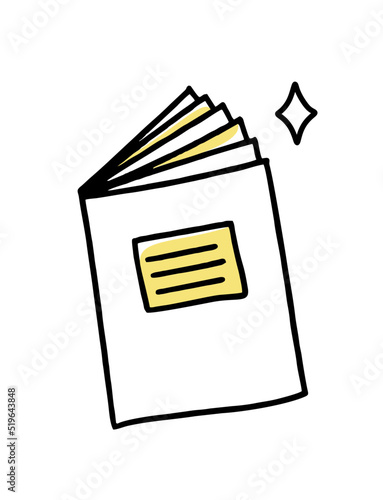 The clipart doodle book. Vector illustration in line style.