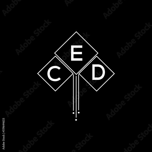 CED letter logo design with white background in illustrator, CED vector logo modern alphabet font overlap style.
