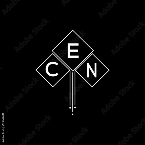 CEN letter logo design with white background in illustrator, CEN vector logo modern alphabet font overlap style.
