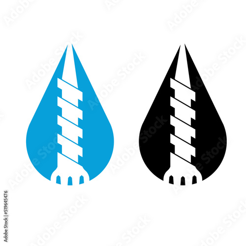 drilling oil logo vector