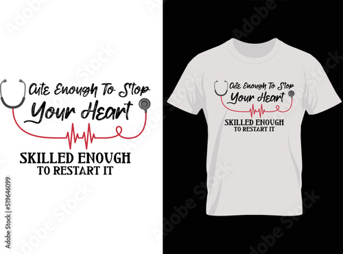 Funny nurse vector typography t shirt design, Nurse life, Nurse t shirt...