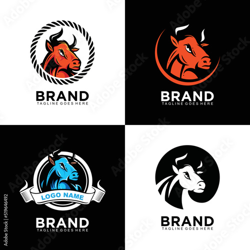 Bull head design logo for brand