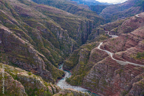 Vue drone des gorges du daluis, Provence alpes côte d'azur. Sud de la France.