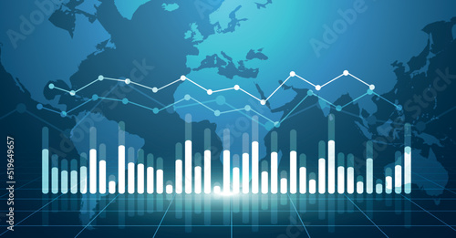 grafico, economia,  finanza, azioni, mercato, mondo
