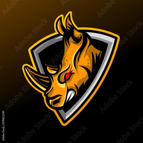 rhino esport logo, for esport team squad