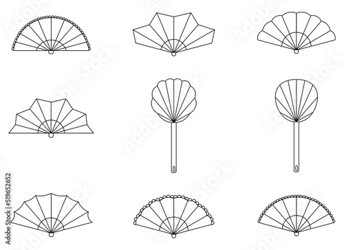 hand fan vector design illustration isolated on white background 