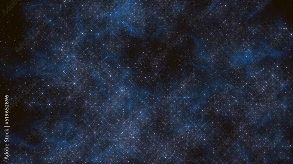 Blue starry fields and fly glitters and particles in galaxy, motion abstract futuristic, sci-fi and space style background Blue starry fields and fly glitters and particles in galaxy, motion abstract futuristic, sci-fi and space style background