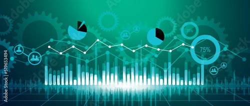 grafico, economia, finanza, azioni, mercato