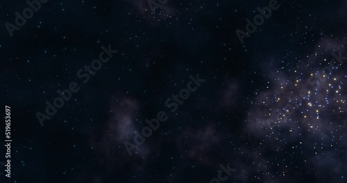 Nebula background. Galaxy in the universe. 3d rendering. 