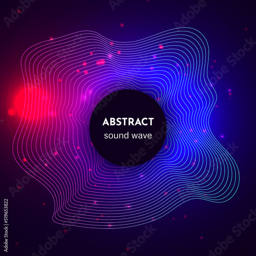 Sound circular wave with light effects
