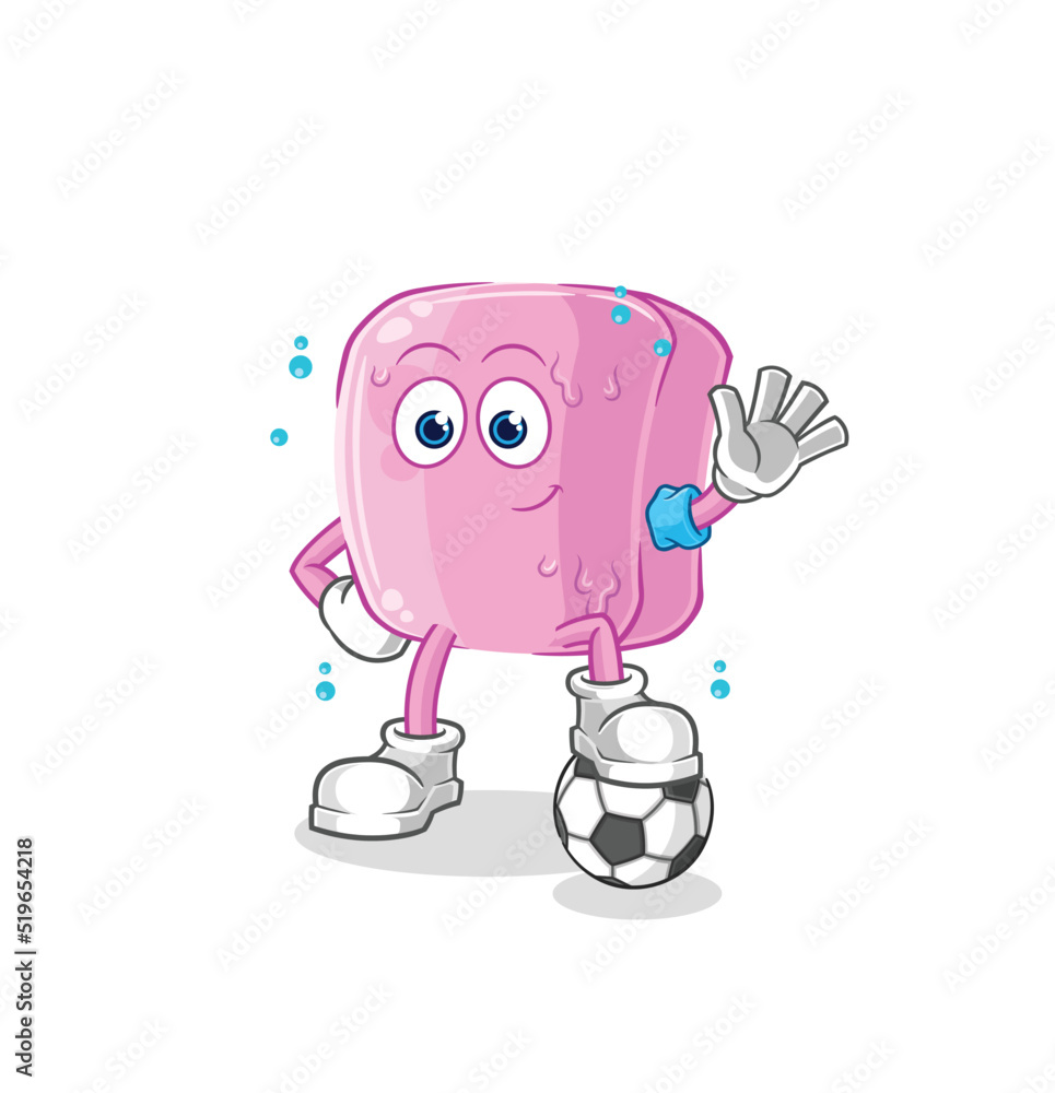 nail playing soccer illustration. character vector nail playing soccer illustration. character vector