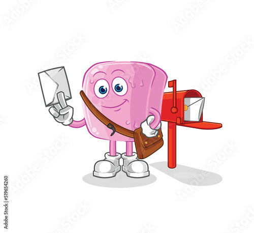 nail postman vector. cartoon character