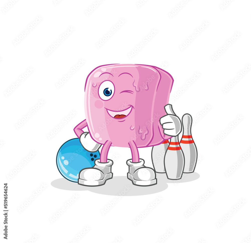 nail play bowling illustration. character vector nail play bowling illustration. character vector