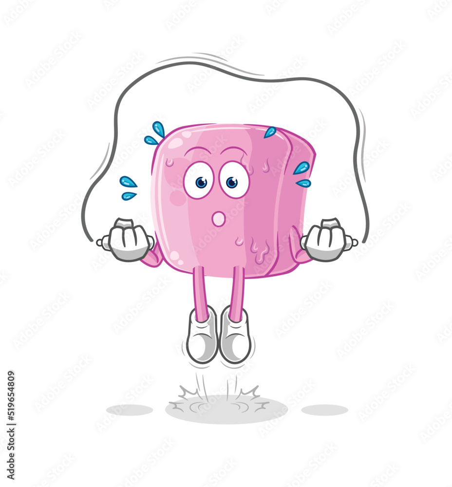 nail jump rope exercise. character vector nail jump rope exercise. character vector