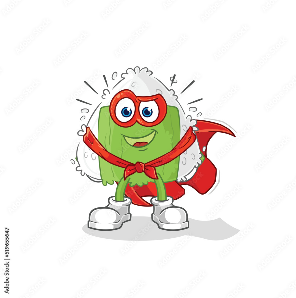 onigiri heroes vector. cartoon character onigiri heroes vector. cartoon character