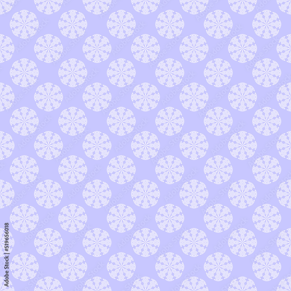 Seamless pattern with white snowflake on violet background. Winter season wallpaper. Snow motif. For digital paper, page fills, web design, surface textures, textile print. Vector art illustration Seamless pattern with white snowflake on violet background. Winter season wallpaper. Snow motif. For digital paper, page fills, web design, surface textures, textile print. Vector art illustration