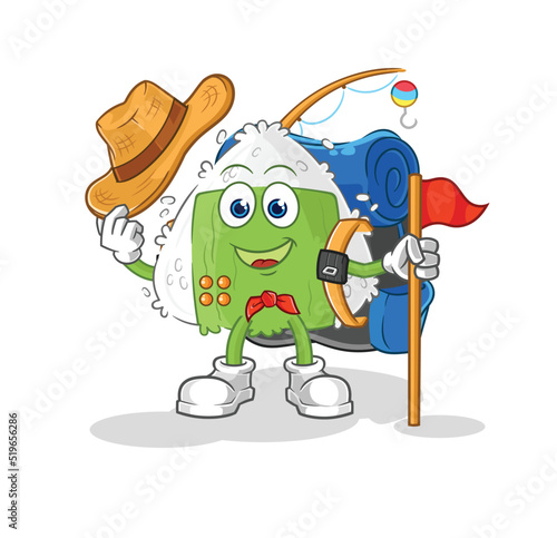 onigiri scout vector. cartoon character