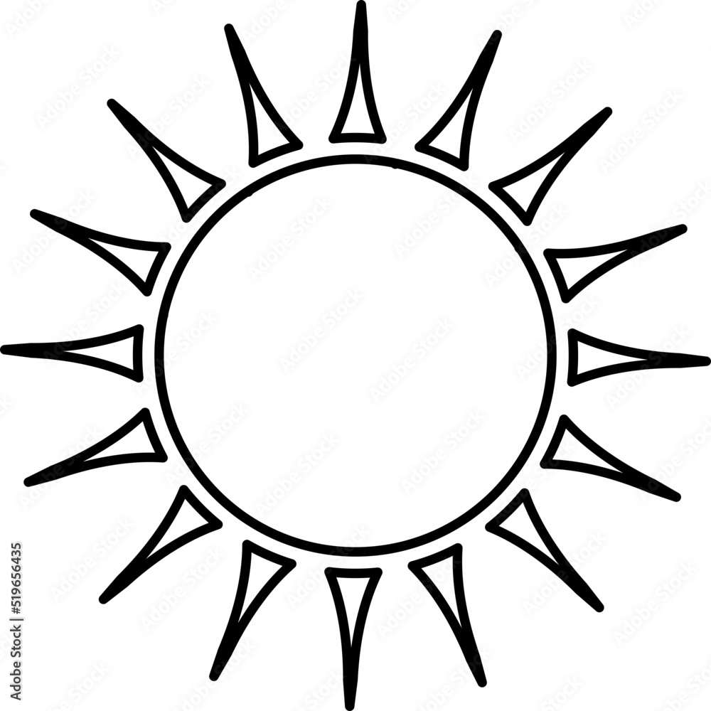 
sun vector design illustration isolated on transparentbackground 
