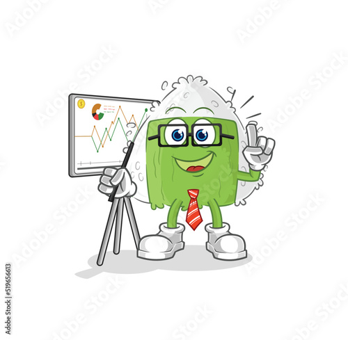 onigiri marketing character. cartoon mascot vector