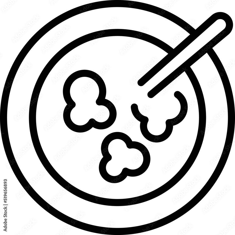 Top view soup icon outline vector. Baked dish. Food meat Top view soup icon outline vector. Baked dish. Food meat
