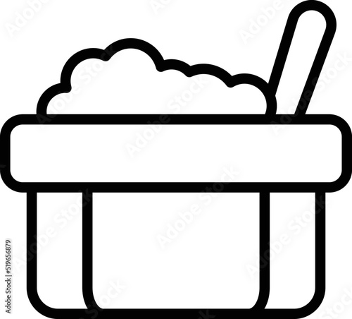 Bean food icon outline vector. Dish baked. Rice tomato