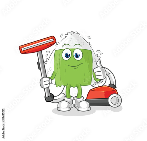 onigiri clean with a vacuum . character vector