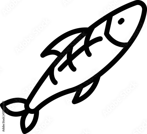 Fishing herring icon outline vector. Fish seafood. Store smoked