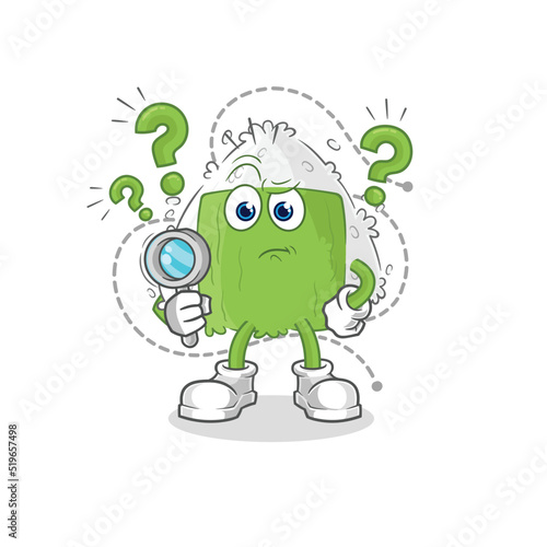 onigiri searching illustration. character vector