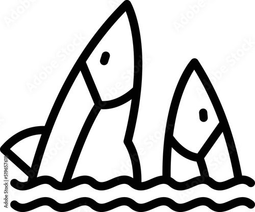 Seafood herring icon outline vector. Kitchen fish. Store product