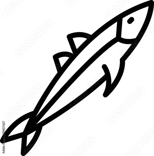 Kitchen herring icon outline vector. Fish seafood. Store product