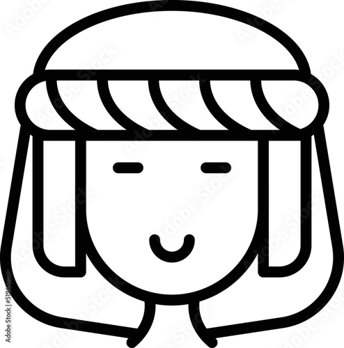 Cute bedouin icon outline vector. Desert camel. Arabic camp